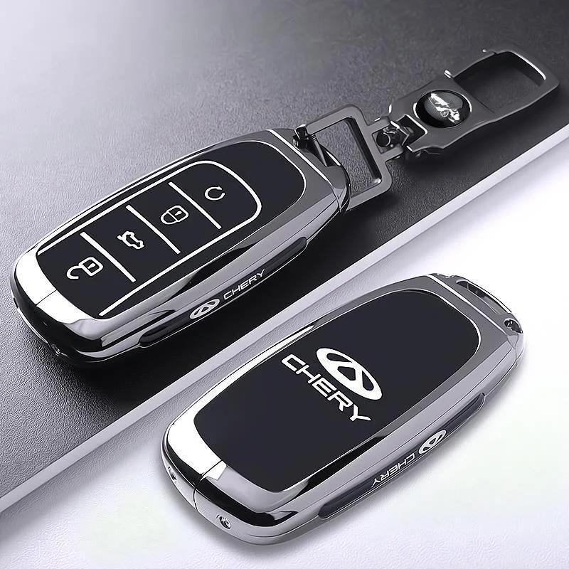Zinc Alloy Key Case for Chery Jaecoo J7 7 J8 Omoda 5 C5 Tiggo 8 Arrizo 6 8 Pro Keychain Shell Cover Fob Holder Car Accessories