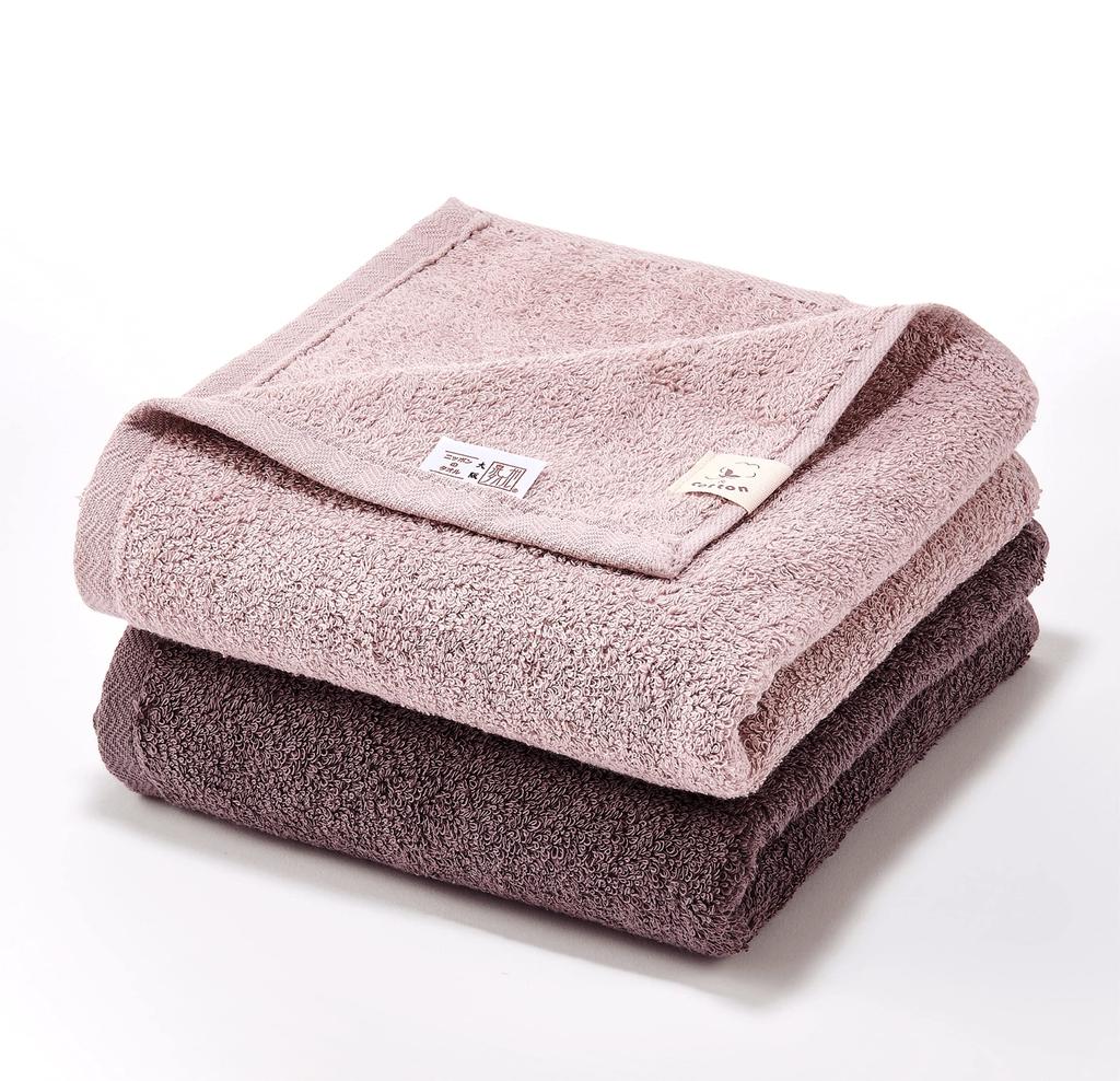 &COTTON Senshu Perfectly Sized Mini Bath Towel Set, 100% Cotton, 110*40cm (Pack of 2)