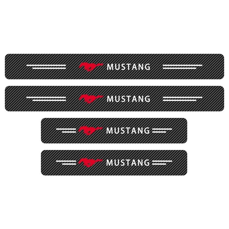 

Car Sticker Hot For Ford Car Door Plate Carbon Fiber Threshold Protector Sticker Car Styling For Ford Fiesta EcoSport Ranger Mon