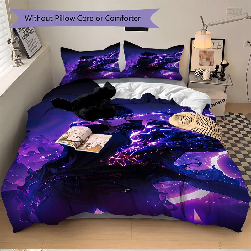 3pcs Anime Character Home Bedding Set-Universal Three-Piece Suit for Bedroom, Guest Room, Living Room, Hotel Decor-Perfect Gift for Fans, Tr