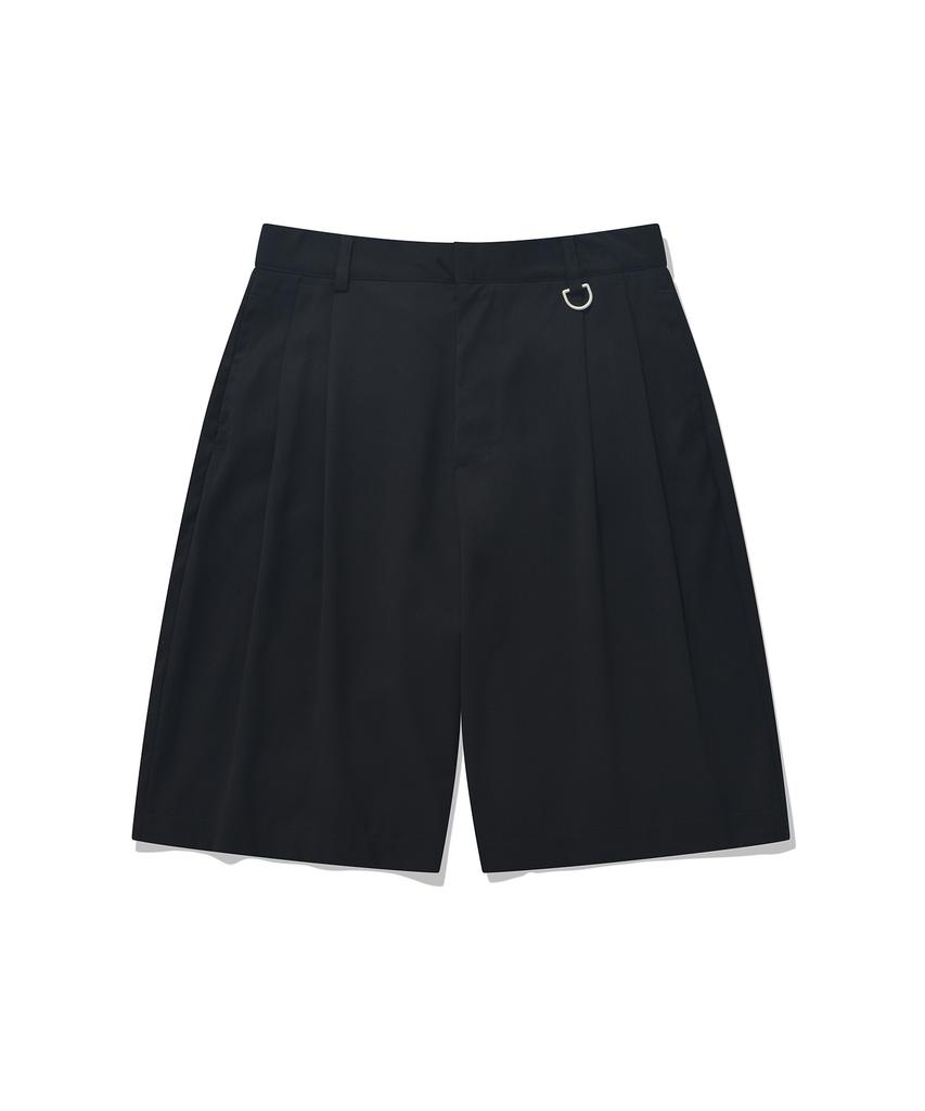 FALLETT Wide Bermuda Pants Black