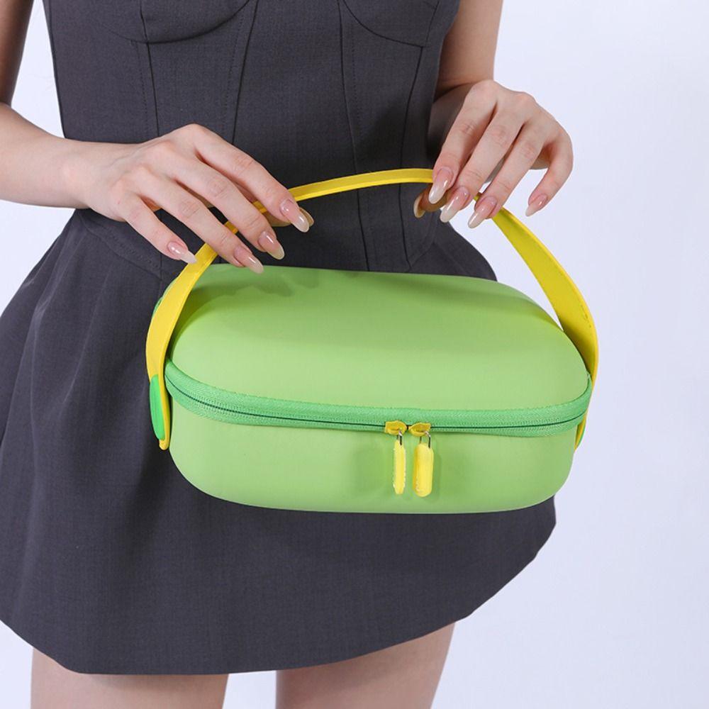 Candy Color PU Cosmetic Bag Waterproof Portable Tote Bag Simple Wash Storage Bag  Women