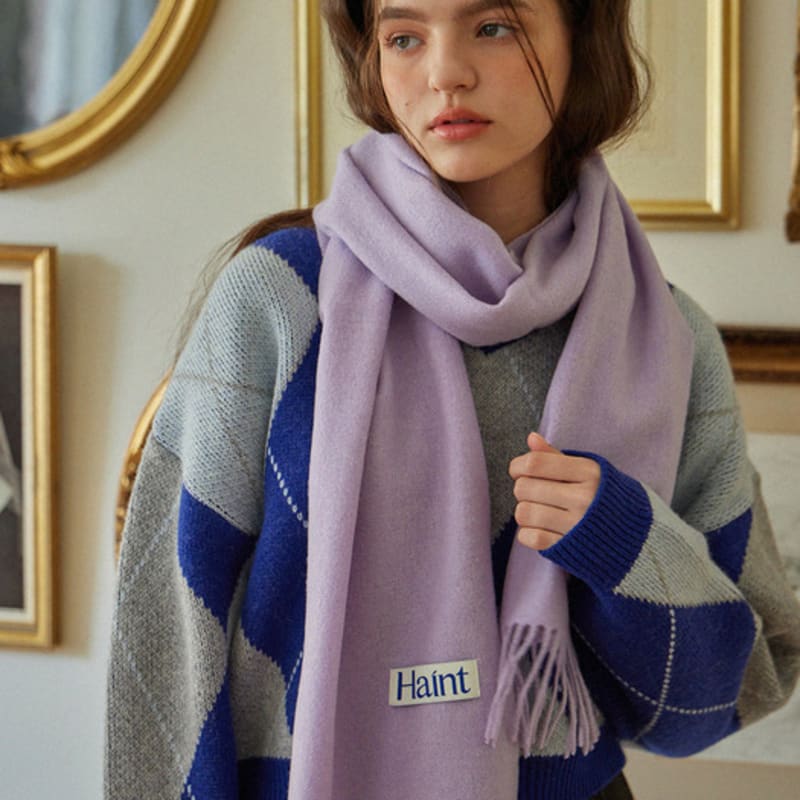 HAINT WINTER PREMIUM WOOL MUFFLER_10colors_PURPLE