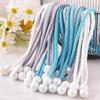 3 Pairs Curtain Binding Straps, Curtain Buckle Storage Ropes, Pearl Deroration for Curtain Home Decor