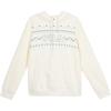 Fila Lettered Hooded Sweatshirt Women Sweatshirts Mist-Lotus-White F11W344215FIV