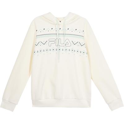 Kapuzenpullover mit Buchstaben Damen Sweatshirts Mist-Lotus-Weiß F11W344215FIV