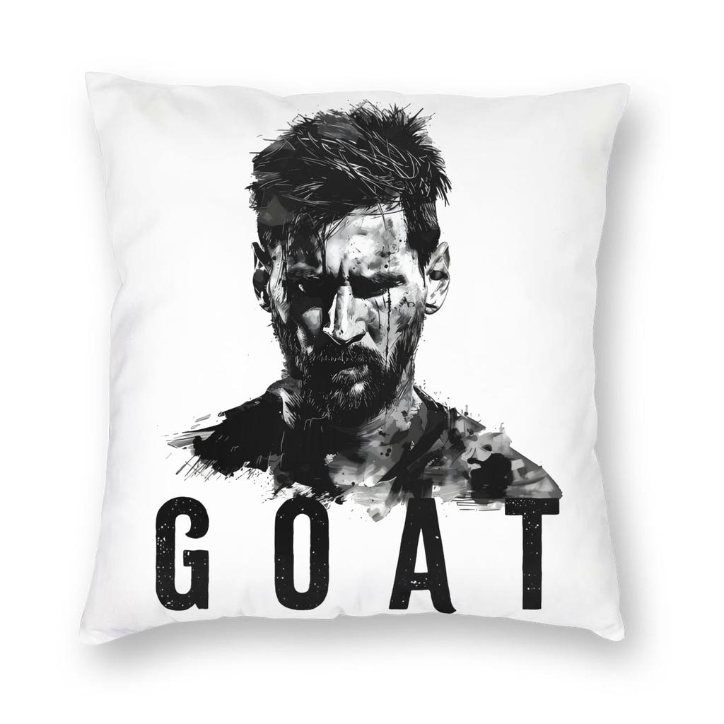 Football Messis Pillowcase Soft Fabric Cushion Cover Gift Throw Pillow Case Cover Home Zippered Xcm