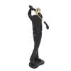 Golfer Figurine Matte Black Beautiful Posture Antislip Base Smoothing Line Golfer Man Statue for Bookshelf Desk Cabinet