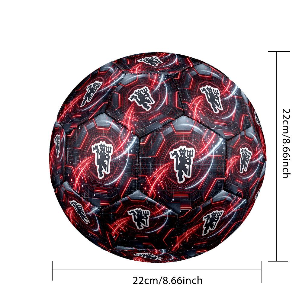 Pallone da calcio tema Manchester United Taglia 5 Pallone da calcio Tocco Morbido Pallone da calcio per Allenamento Professionale per Sport all'Aperto