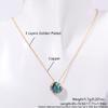 Twelve Zodiac Constellation Necklace - Double-sided Pendant Necklace with Zirconium Drop Pendant and Hollow Chain Around The Collarbone.