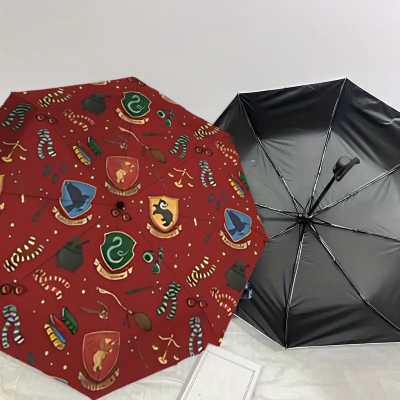 1PC Slytherin Scarves Umbrella-8-Rib Reinforced, Automatic Open, Lightweight & Durable, Cute Fashion Accessory for Outdoor, D2625