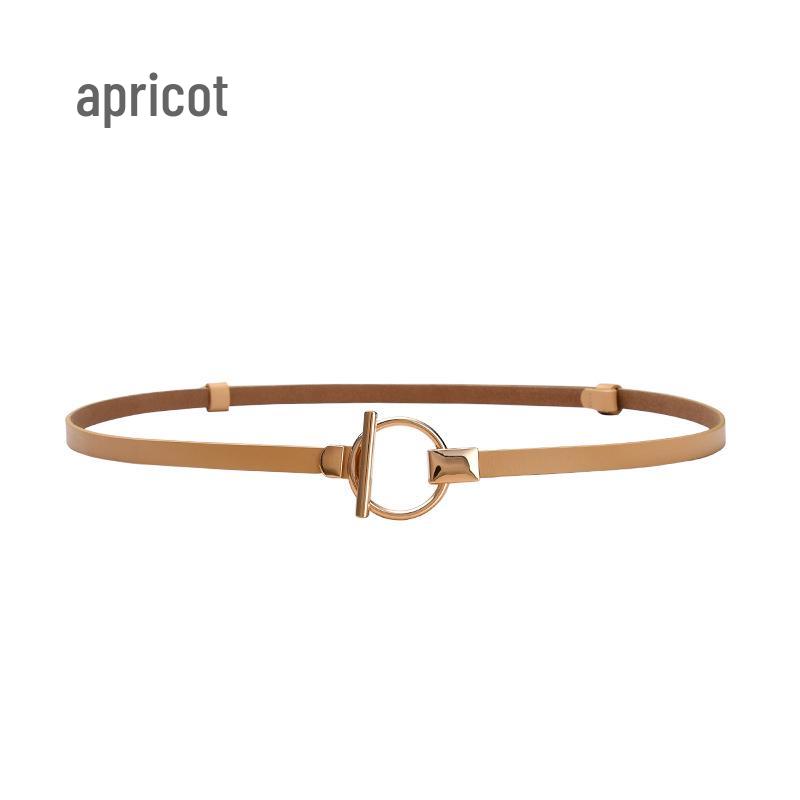 

Женский тонкий пояс из натуральной кожи - Универсальный декоративный пояс для платьев и брюк 57cm-100cm