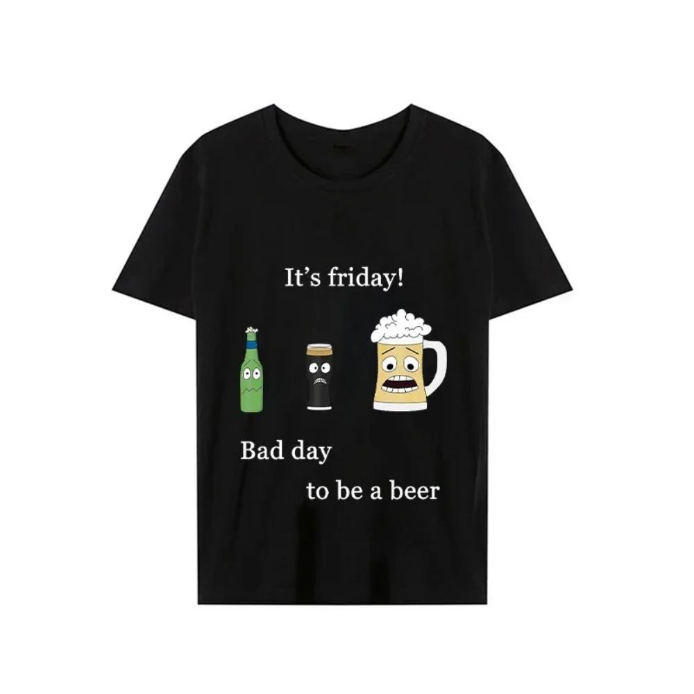 2023 Men's T-shirt It's Friday Bad Day To Be A Beer Funny Men T-shirt Men's Top Brand New Brand Men T-shirt Short Sleeve Tees