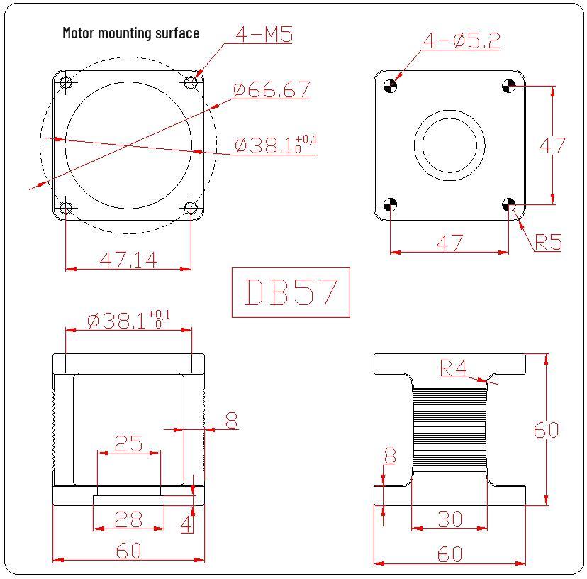 

86 Stepper Motor Servo Mount with Conductive Carbon Brush Cover
