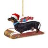Acrylic Christmas Dachshund Pendant Craft Hanging Ornaments Christmas Dachshund Ornaments  Car