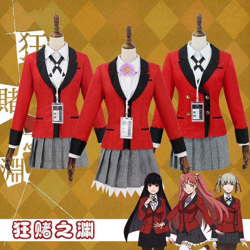 Exquisite Kakegurui Yumeko Jabami School Girls Uniform Full Set Cosplay Costume