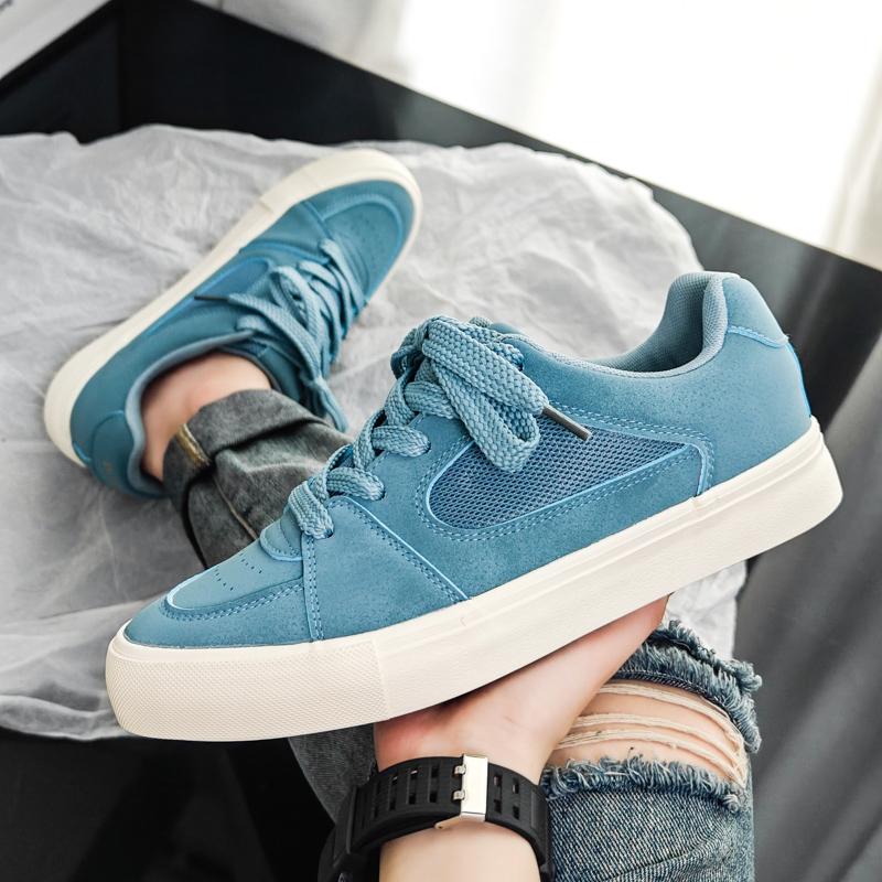 Men Skateboarding Shoes Canvas Thick Bottom Platform Shoes Comfortable Breathable Vulcanized Shoes Casual Sneakers Student Shoe