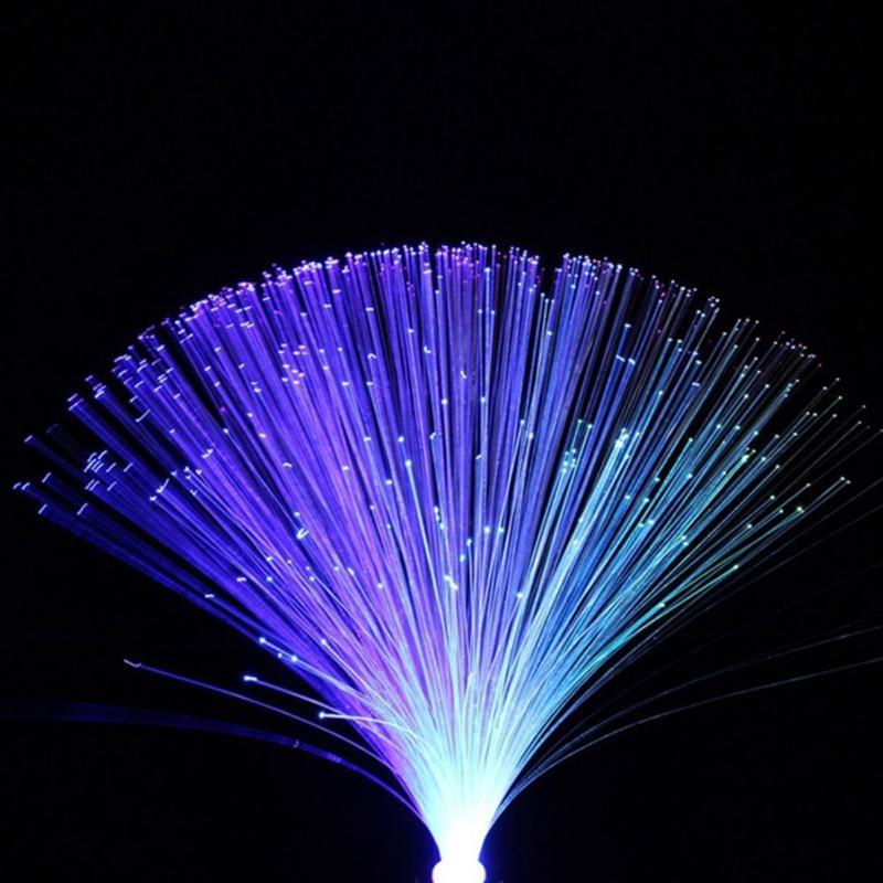 Flerfarget LED fiberoptisk lys Nattlampe Holiday Wedding Home Decoration Nighting Lighting Lamper