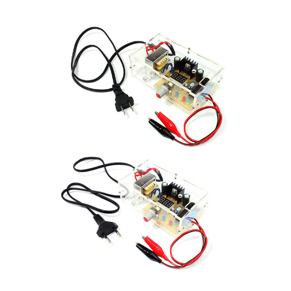 Regulated Power Supply Kit 1.25V To 12V Continuously Adjustable Output Voltage for Testing Circuit