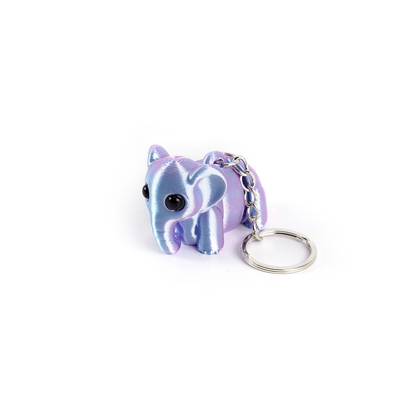 Cute 3D Printing Elephant Keychain Creative Multi-Joint Movable Simulation Animal Bag Charm Accessories  Keychains Gift