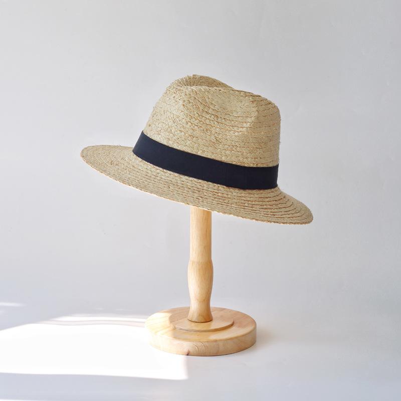 Lafite Top Hat New African Imported Natural Straw Hat Fashion Versatile Hats Long-Term Spot Supply Factory Direct