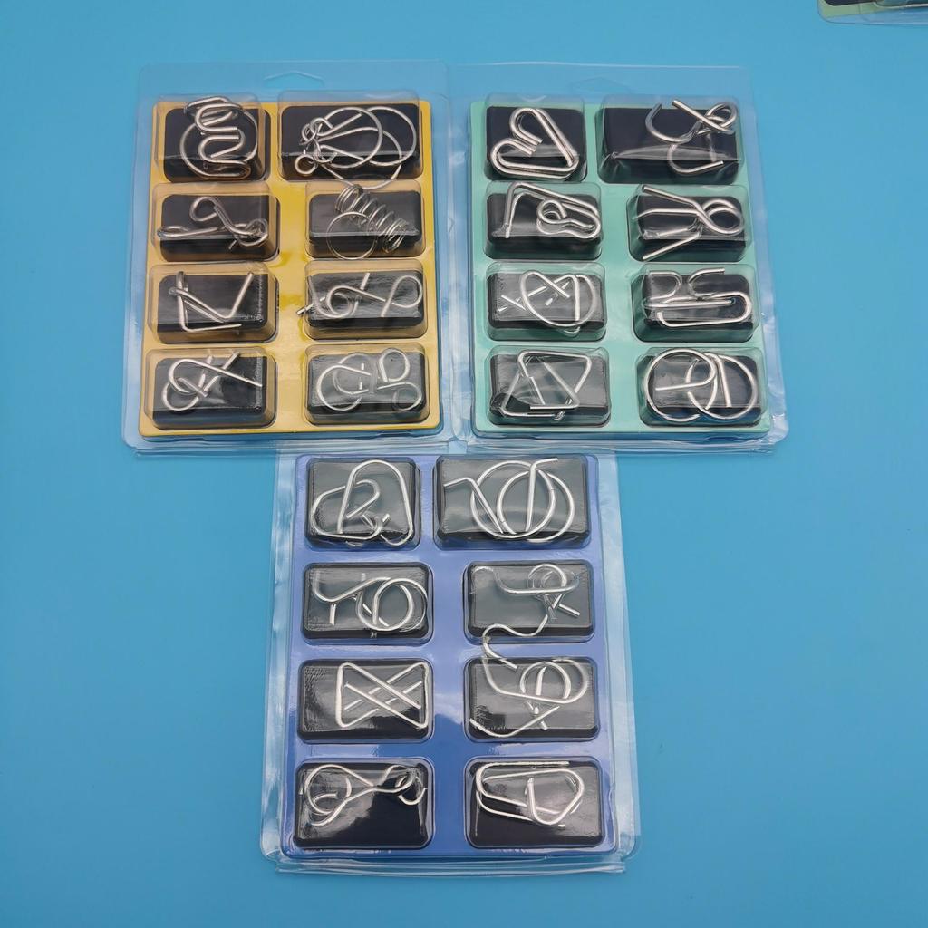 24-Piece Interlocking Rings and Luban Kongming Lock Set - Children's Educational Disentanglement Toys