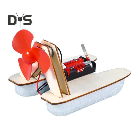 

1 набор DIY Wind Powered Boat Model Kit Handmade Wooden Puzzle Hovership Building Crafts Kids STEM Educational Physics Science Experiment Toy Sets