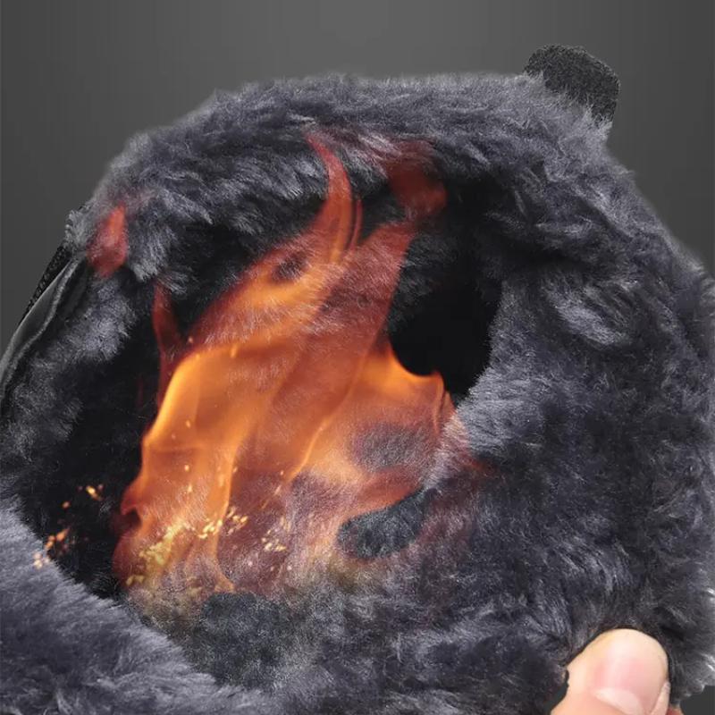 Zimní pánské voděodolné sněhule s dvojitým zipem Venkovní teplé bavlněné boty Plyšové boty velká velikost 39-46