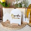 Ramadan Countdown Calendar Wooden Base Tabletop Ornaments For Home Islamic Decoration Muslim Pa P1H6