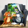 1pc Tom and Jerry Flannel Blanket - Soft Warm Throw for Home, Office, TravelL1327