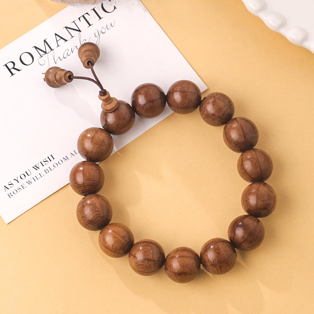 Putuo Mountain Six-Petal Sandalwood Bracelet & Buddhist Beads Amulet for Men