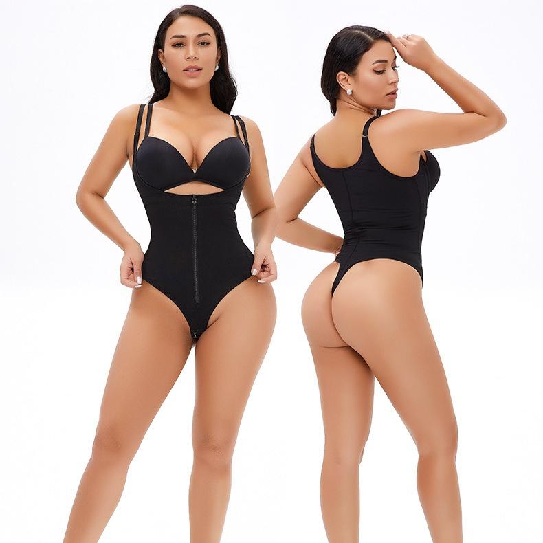 One-piece Waist-lifting and Hip-lifting Underwear Body Shaping Large-size Button-down Zipper Body Shaper