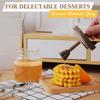 Wooden Honey Dipper Honey Jar Dipper Set Lid Glass Honey Containers Durable Honey Dispenser  Gift
