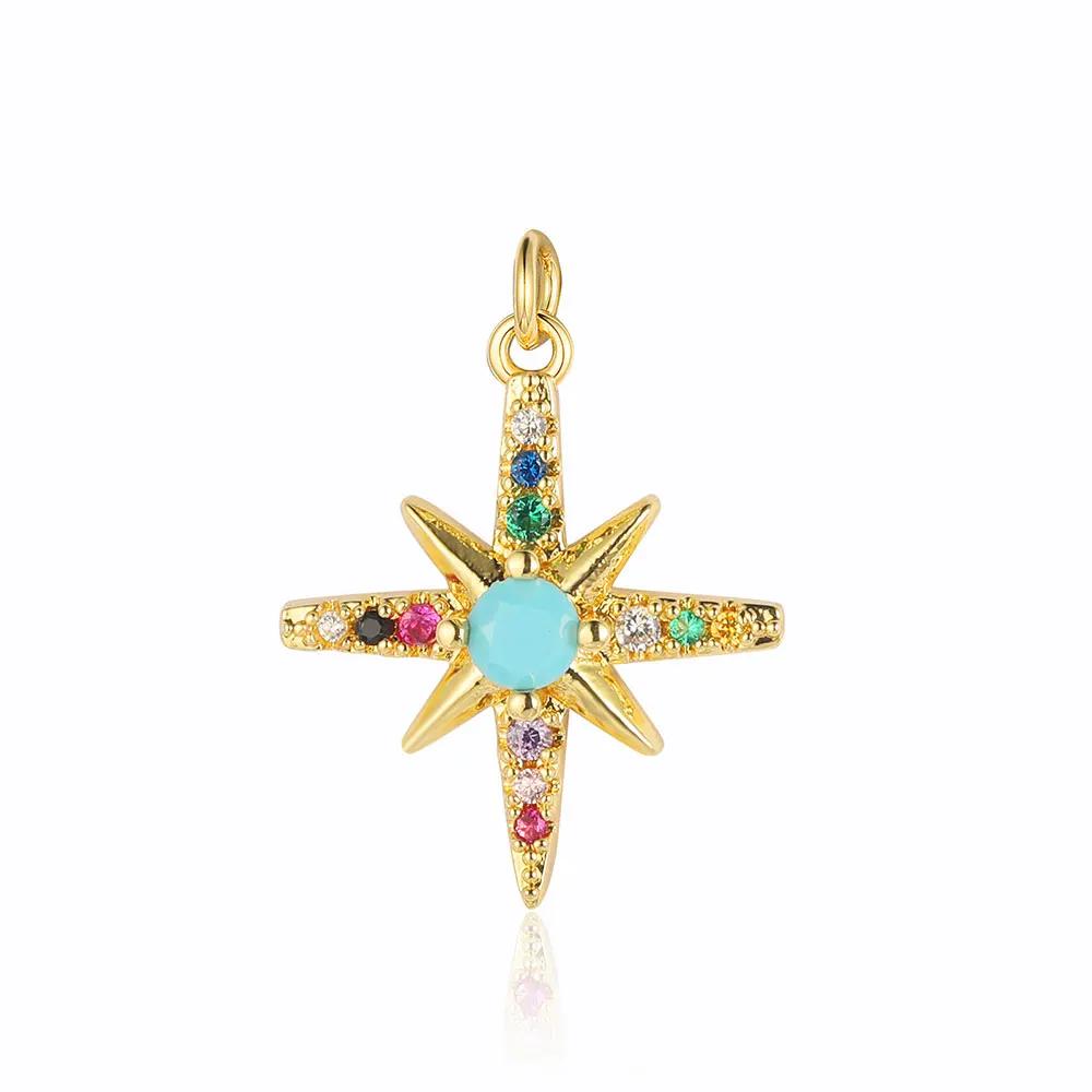 Copper Cubic Zircon Rocking Horse Bicycle Palm Charms Heart Elephant Flamingo Star Bracelet Earring Necklace Pendant