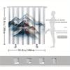 Serene Mountain Landscape Shower Curtain – Snowy Peaks & Golden Light Nature Design, 70.8X70.8In, Includes Hooks