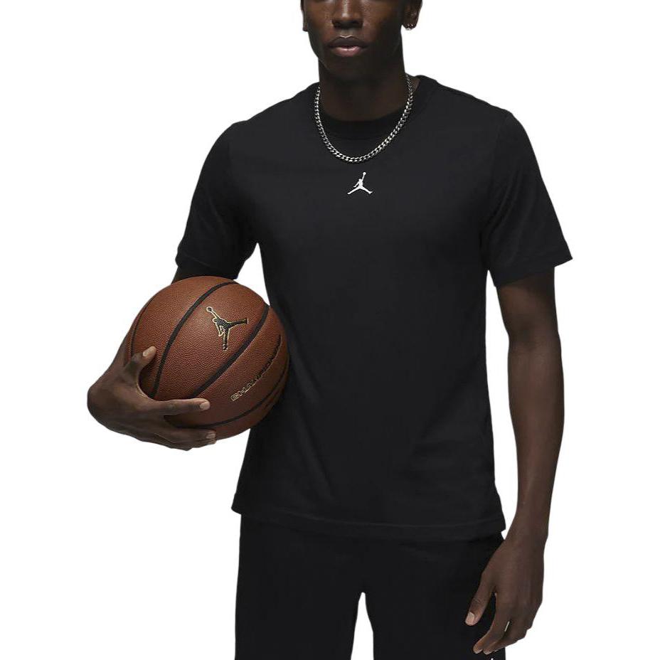 Jordan Solid Color Crew Neck Casual Short Sleeve T-Shirt Men Tops Black FN5830-010