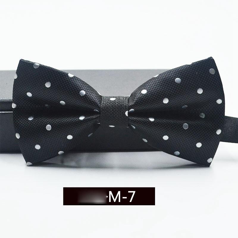 

Полосатый формальный атласный галстук-бабочка, свадебные классические регулируемые галстуки, модные мужские галстуки 6*11cm чёрный