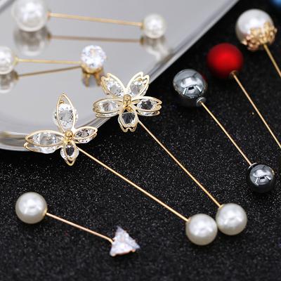 Pearl Flower Breastpin Ornament Šperky Butterfly Brošne Fashion