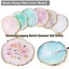 Nail Art Resin Agate Palette: Round Square Color Mixing & Display Board