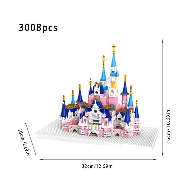 Dětská série Hrad snů Puzzle bloky vysoké obtížnosti Hračky z malých dílků pro kluky a holky jako dárky k narozeninám