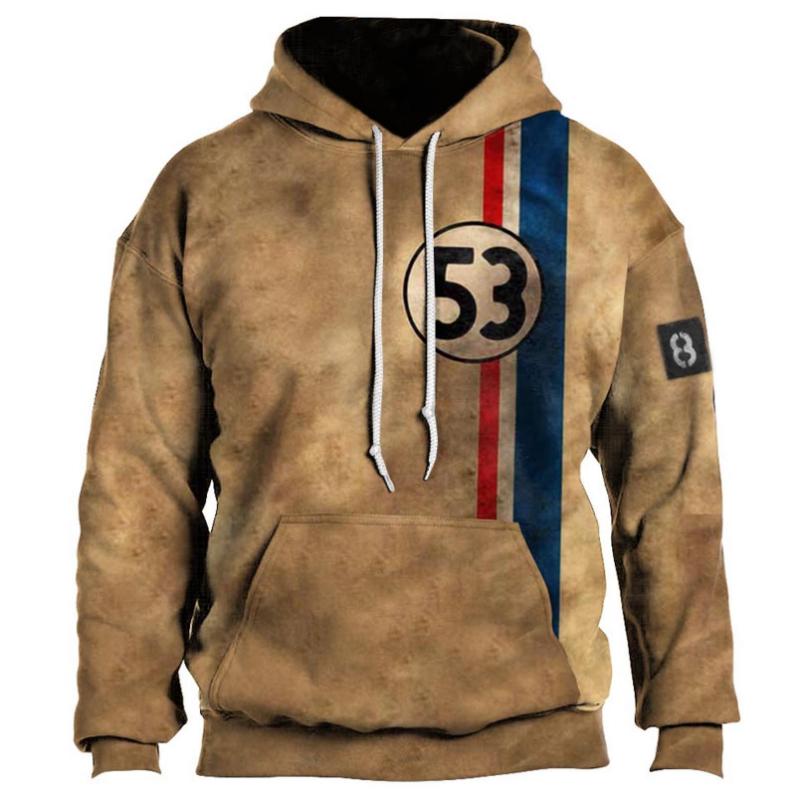 Vintage Hoodie Route 66 3d Moto Print Hoodies Fashion Hoodies Streetwear Casual Jacket Sweatshirts For Men Oversize Sweatshirt