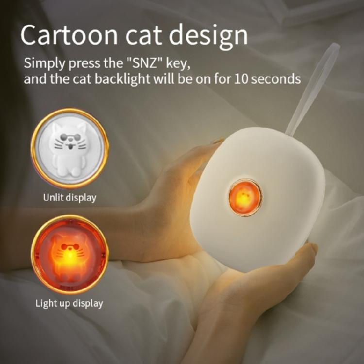 Led Display Vibrating Alarm Clock Digital Bedroom Bedsides Clock for Student