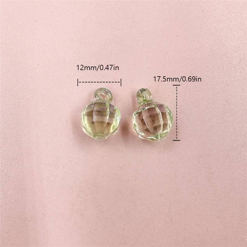 12*17.5mm 5 Stück Bunte Runde Transparente Schmuckzubehör Acrylperlen für DIY Anhänger Perlenfädeln Handgefertigtes Zubehör