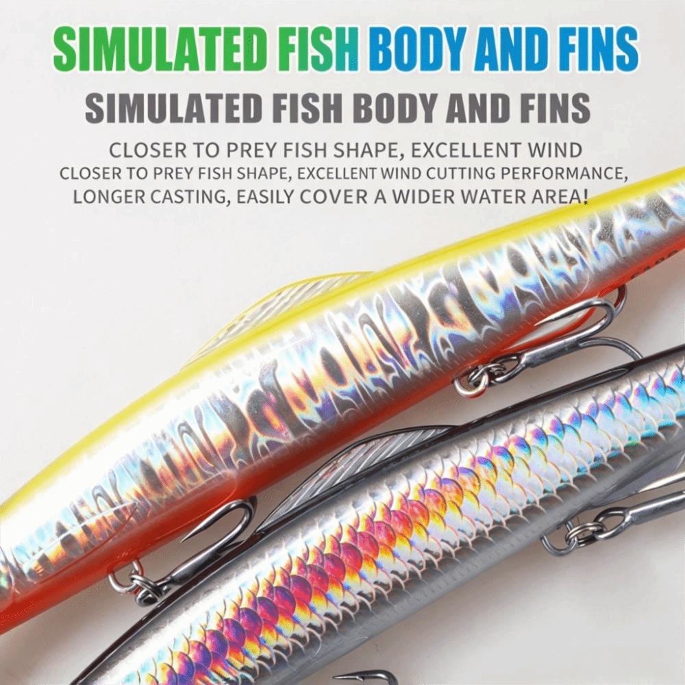 Wide Tongue Depressor Simulated Fish Body 3D Bionic Fish Eyes Hard Bait Freshwater Fishing