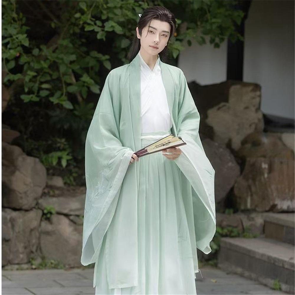 Tradiční čínský Hanfu župan - Elegantní kostým ve starověkém stylu pro cosplay pro muže