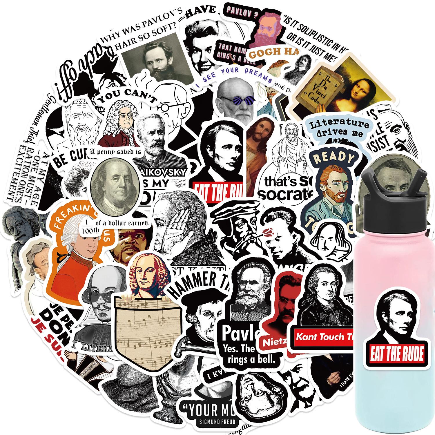 

50 Funny Celebrity Expressions Graffiti Stickers Decorate Guitar Notebook Suitcase DIY Waterproof Stickers