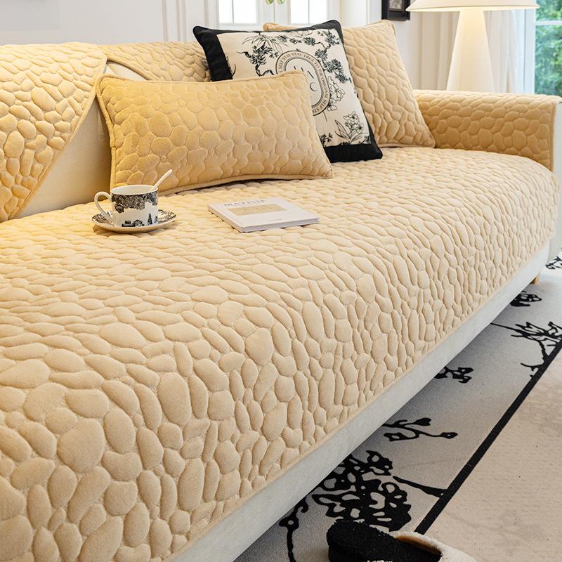 Winter Crystal Velvet Sofa Cushion Winter Thickened Non-slip Sofa Cover Cover New Simple Cover Cloth Towel Sitting Cushions
