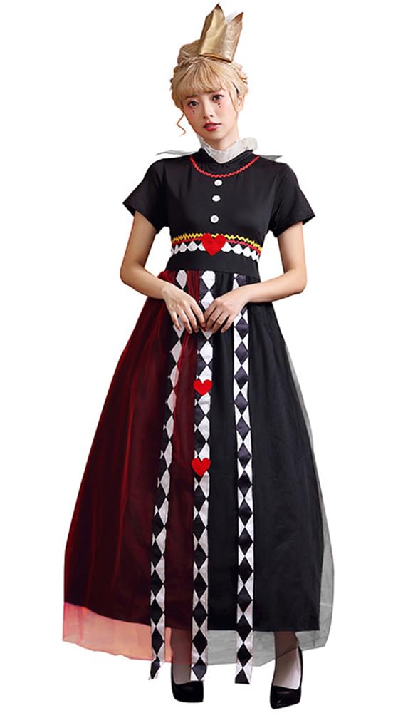 

Костюм Шанки Алисы, Косплей Королевы Червей, Хэллоуин, Римский костюм, Женский, Красный, Взрослый, Сексуальный костюм, Сценический костюм, Одежда для вечеринок (S / M)