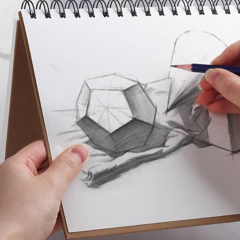 8K/16K Sketchbook Thick Paper Brown Spiral Notebook Professional Artist Graffiti Painting Book Art School Stationery