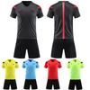 Professionele Scheidsrechtersuniformen voor Mannen Voetbal Mannen Voetbalshirts Korte Broeken Shirts Pak Zak Trainingspakken V-hals Scheidsrechter Sportkleding